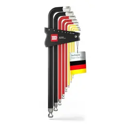 INBUS® Winkelschraubendreher Set 9-tlg, 1,5–10 mm, mit ColorGrip & Kugelkopf