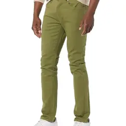 Amazon Essentials Herren Stretchjeans, Skinny-Passform, Olivgrün, Größe 42W / 30L