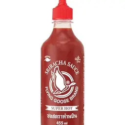 Flying Goose Sriracha Chilisauce, extra scharf, rote Kappe, 455 ml