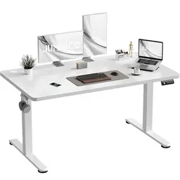 JUMMICO Höhenverstellbarer Schreibtisch 120 x 60 cm mit Memory, elektrisch, Weiß