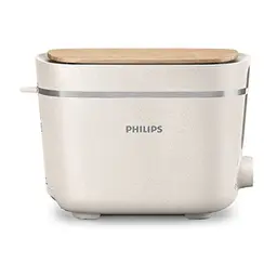 Philips Toaster Eco Conscious Edition - 2 Schlitze, Brötchenaufsatz, seidenweiß-matt (HD2640/10)