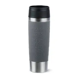 Emsa Travel Mug Classic 0,5 Liter - Edelstahl, 6h heiß, 12h kalt, 100% dicht, spülmaschinenfest, Dunkelgrau