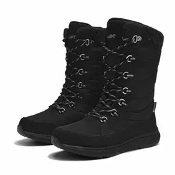 Merdoo Damen Winterstiefel Wasserdicht und Gefüttert, Schwarze Snow Boots, Größe 39