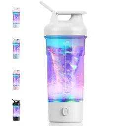 Elektrischer Protein Shaker aus BPA-freiem Tritan, USB-C aufladbar, Weiß