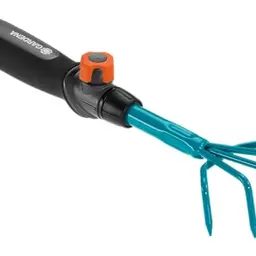 Gardena combisystem-Blumenkralle: 5-Zinken-Kleingrubber zum Lockern des Bodens in Beeten und Blumenkästen, ergonomischer Griff