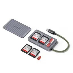 UGREEN SD Kartenleser mit 3 Slots (2x SD + 1x TF) und Schutzhülle, 5Gbps, für iPhone 16/Android/Windows/macOS
