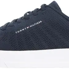 Tommy Hilfiger Herren Sneaker Knit Low Top, Blau, Größe 45