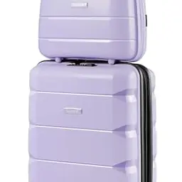 LUGGEX Handgepäck Koffer Set, Leichter Trolley Koffer (2-teilig, 14"/20", Lila)