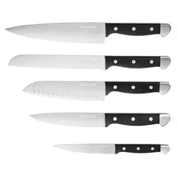 LIN ZHI REN Küchenmesserset 5-tlg. Edelstahlmesser, scharfe Klingen & ergonomische Griffe, spülmaschinenfest