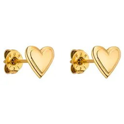 Purelei Secret Love Ohrringe Damen, Herzform, Edelstahl, gold