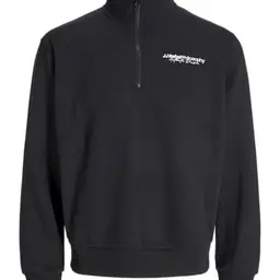 JJ Rebel Herren Half Zip Sweathose, Schwarz, Größe S
