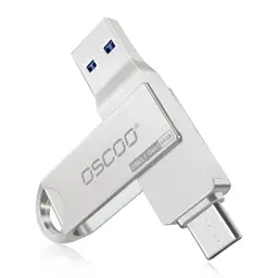 OSCOO 64GB USB Stick USB 3.1 Dual USB-C & USB-A Speicher für Android, Tablets, Laptops