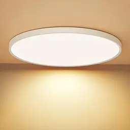 OUILA LED Deckenleuchte Rund 30cm - 24W Warmweiß für Küche, Bad, Schlafzimmer und Flur