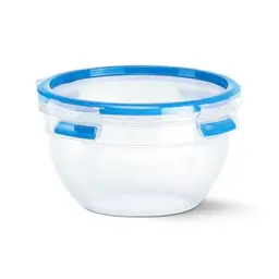 EMSA Clip & Close Frischhaltedose, rund, 1,1 L, 100% dicht, spülmaschinen- und mikrowellenfest, Blau
