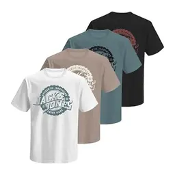 JACK & JONES 4er Polo-Set, Kurze Ärmel