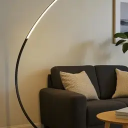 MeLiTec LED Stehlampe, dimmbar, 3000K, schwarz matt, warmweiß, 150 cm, Leselampe für Wohnzimmer und Schlafzimmer