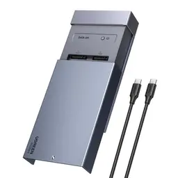 UGREEN 40Gbps Dual M.2 NVMe Dockingstation mit Kühllüfter, Offline-Klonen & Software-RAID
