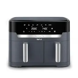 Tefal Dual Easy Fry XXL Heißluftfritteuse 11 l mit 2 Kammern, 7 Programme, digital Display, fettarm & energiesparend