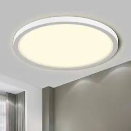 LQWELL® LED Deckenleuchte Rund Flach 18W 4000K Wasserfest für Wohnzimmer, Badezimmer und Küche