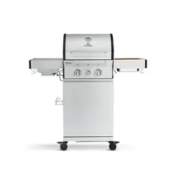 BURNHARD 2-Brenner Gasgrill FRED Jr. Deluxe Series 3 mit Infrarotbrenner, Grillrost und klappbaren Seitentischen