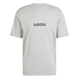 Adidas Essentials LINEAR T-Shirt für Herren, Grau Schwarz, XXL