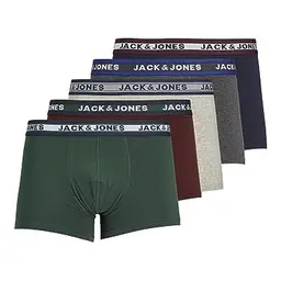 JACK & JONES Herren Jacoliver Trunks 5er Pack Boxershorts, Dunkelgrau, Größe M