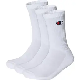 Champion Unisex 6er Pack Crew Sportsocken in Weiß, Größe 43-46 EU