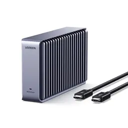 UGREEN M.2 NVMe SSD Gehäuse, kompatibel mit Thunderbolt 4/5 und USB4, bis zu 7000MB/s, für MacBook, Mac mini, Mac Studio, 50cm Kabel