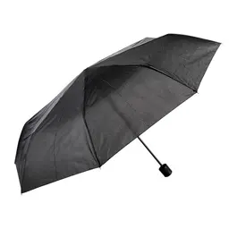 Idena 50107 Taschenschirm Schwarz – manueller Regenschirm mit Hülle, Durchmesser 100 cm