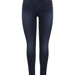 ONLY Damen Skinny Fit Jeans - Dark Blue Denim - Größe L