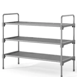 Kitsure Schuhregal, platzsparend, 3-stöckig, 70 cm breit, stabil, fürs Eingangsbereich, grau