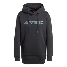 adidas Damen Terrex Large Logo Hoodie, Schwarz, M