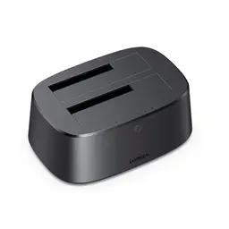 UGREEN Festplatten Dockingstation für 2,5''/3,5'' SATA HDD & SSD, Dual Bay mit Offline-Klonfunktion