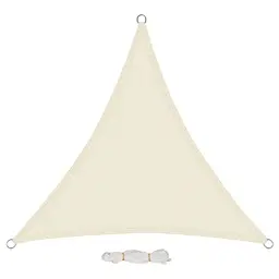 EUGAD Sonnensegel 200g/m² inkl. Befestigungsseile - Wetterbeständig, atmungsaktiv, dreieckig für Terrasse, Garten, Balkon, Camping