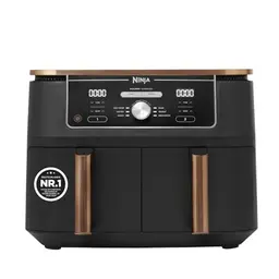 Ninja Foodi MAX Dual Zone Heißluftfritteuse mit 9,5 L und 6 Funktionen, Kupfer/Schwarz