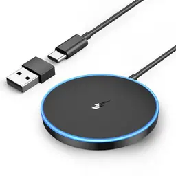 Mag Ladegerät für iPhone, Wireless Charger für iPhone 12-17 und AirPods, LED kabelloses Ladegerät, Schwarz