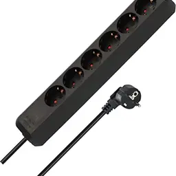Brennenstuhl Eco-Line Steckdosenleiste 6-fach mit 1,5m Kabel, schwarz