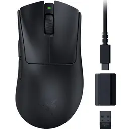 Razer DeathAdder V3 HyperSpeed kabellose Gaming-Maus, 26K DPI, leicht, ergonomisch, 100h Akku, Soft-Touch, Schwarz