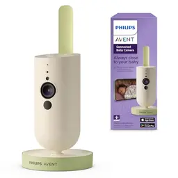 Philips Avent Babykamera mit App, Audio, 2-fach Zoom, Nachtsicht und Gegensprechfunktion (Modell SCD643/26)