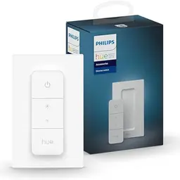 Philips Hue Dimmschalter, kabelloser Dimmer für Hue Lichtsysteme, Steuerung von Leuchten und Lichtszenen, weiß