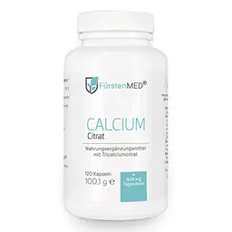 FürstenMED® 120 hochdosierte Calcium Citrat Kapseln – Vegan & rein – Laborgeprüft ohne Zusatzstoffe