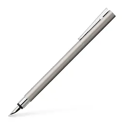 FABER-CASTELL Neo Slim Füller, Edelstahl, Federbreite F, Silber Matt