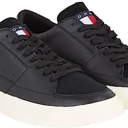 Tommy Jeans Vulcanized Sneakers Herren, Schwarz, Größe 40