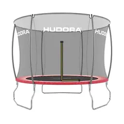 HUDORA Trampolin Fantastic mit Sicherheitsnetz – bis 100kg – Familien-Outdoor-Trampolin mit breiter Randabdeckung