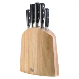 Richardson Sheffield V SABATIER 5-teiliges Messerblock-Set: Allzweck-, Küchen-, Koch-, Schinken- und Brotmesser, sehr scharf