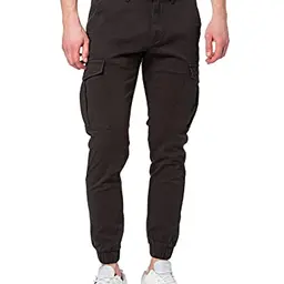 JACK&JONES JJIMARCO Cuffed Pants in Black