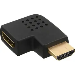 InLine 17600S HDMI Adapter, seitlich links gewinkelt, vergoldete Kontakte, 4K kompatibel