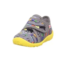Superfit Spotty Hausschuh für Baby-Jungen, Grau/Mehrfarbig, Gr. 18 EU