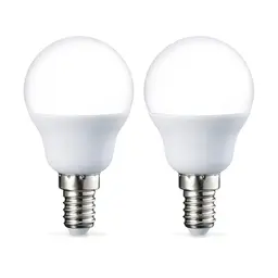 Amazon Basics E14 LED Lampe P45, Tropfenform, warmweiß, 2er-Pack