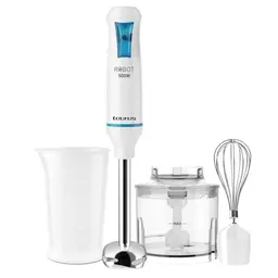 Taurus ROBOT 500 PLUS Stabmixer-Set, 20 Geschw., 500W, inkl. Pürierstab, Schneebesen, Mixbehälter, Zerkleinerer, spülmaschinenfest, Weiß